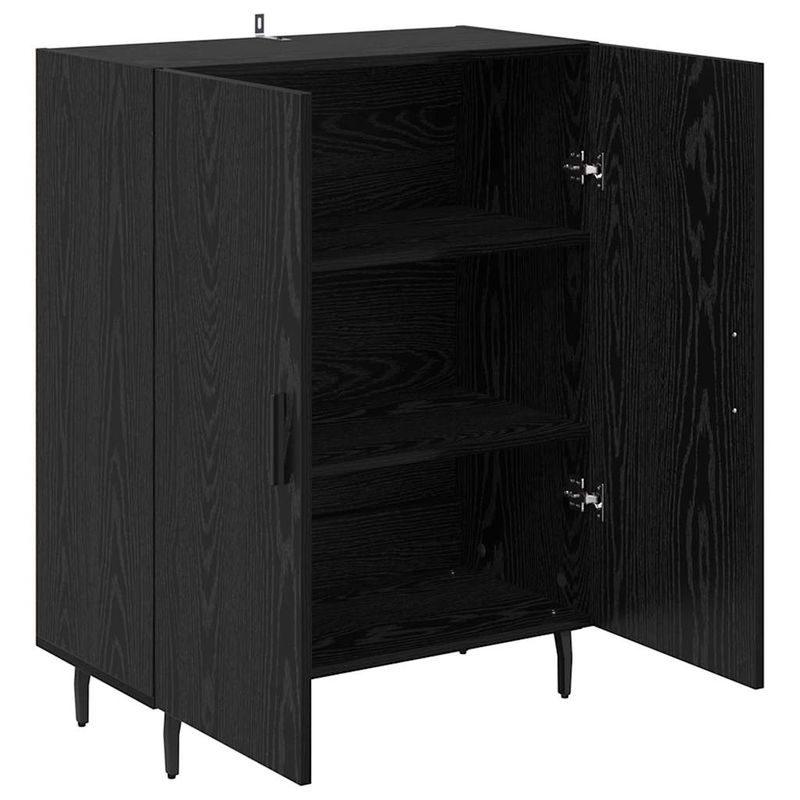 Casa si Gradina - Mobilier - Comode si corpuri - Comode - Bufet Stejar Negru 69,5 x 34 x 90 cm Lemn compozit - Infinity.ro