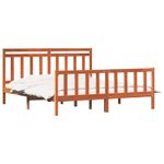 Casa si Gradina - Mobilier - Paturi si accesorii - Paturi - Cadru de pat 2 pcs Maroniu cerat 180 x 200 cm Lemn de pin masiv - Infinity.ro