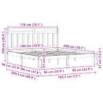 Casa si Gradina - Mobilier - Paturi si accesorii - Paturi - Cadru de pat 2 pcs Maroniu cerat 180 x 200 cm Lemn de pin masiv - Infinity.ro