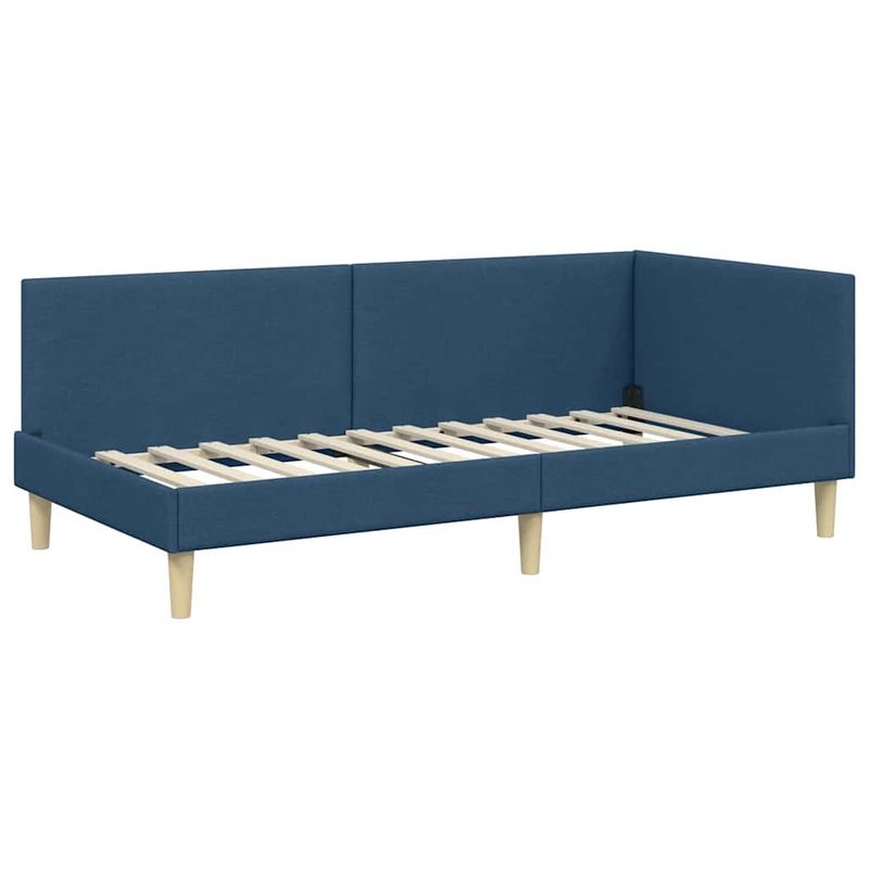 Casa si Gradina - Mobilier - Paturi si accesorii - Paturi - Cadru de pat coltar cu saltea Altele 2 pcs albastru tesatura - Infinity.ro