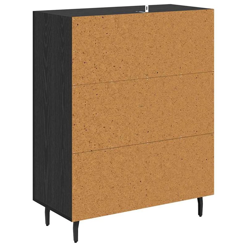 Casa si Gradina - Mobilier - Comode si corpuri - Comode - Bufet Stejar Negru 69,5 x 34 x 90 cm Lemn compozit - Infinity.ro