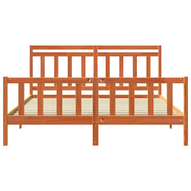 Casa si Gradina - Mobilier - Paturi si accesorii - Paturi - Cadru de pat 2 pcs Maroniu cerat 180 x 200 cm Lemn de pin masiv - Infinity.ro