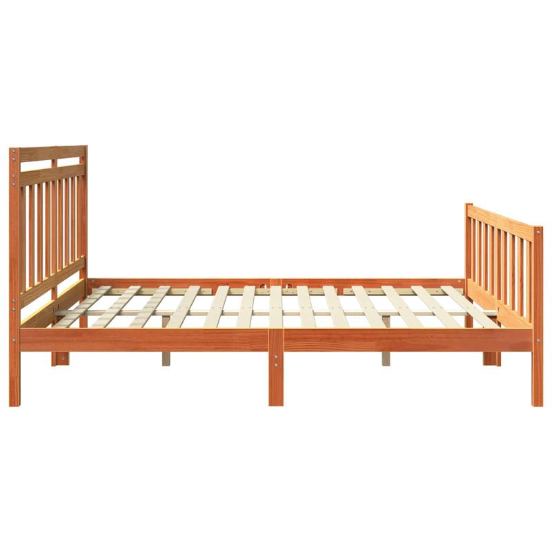 Casa si Gradina - Mobilier - Paturi si accesorii - Paturi - Cadru de pat 2 pcs Maroniu cerat 180 x 200 cm Lemn de pin masiv - Infinity.ro