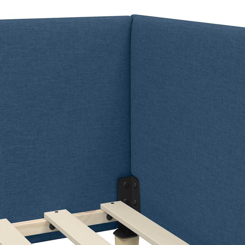 Casa si Gradina - Mobilier - Paturi si accesorii - Paturi - Cadru de pat coltar cu saltea Altele 2 pcs albastru tesatura - Infinity.ro
