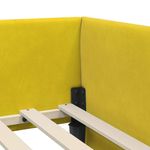 Casa si Gradina - Mobilier - Paturi si accesorii - Paturi - Cadru de pat coltar cu saltea Altele 2 pcs Galben Catifea - Infinity.ro