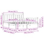 Casa si Gradina - Mobilier - Paturi si accesorii - Paturi - Cadru de pat 2 pcs Maroniu cerat 180 x 200 cm Lemn de pin masiv - Infinity.ro