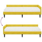 Casa si Gradina - Mobilier - Paturi si accesorii - Paturi - Cadru de pat coltar cu saltea Altele 2 pcs Galben Catifea - Infinity.ro