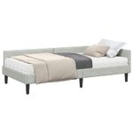 Casa si Gradina - Mobilier - Paturi si accesorii - Paturi - Cadru de pat coltar cu saltea Altele 2 pcs Gri deschis Catifea - Infinity.ro