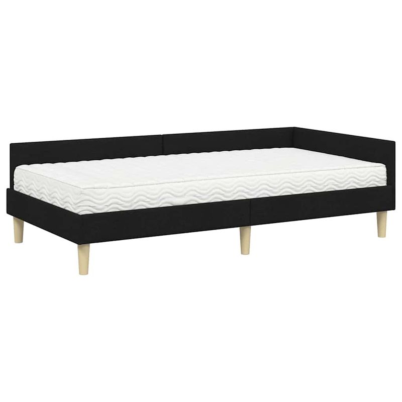 Casa si Gradina - Mobilier - Paturi si accesorii - Paturi - Cadru de pat coltar cu saltea Altele 2 pcs Verde tesatura - Infinity.ro