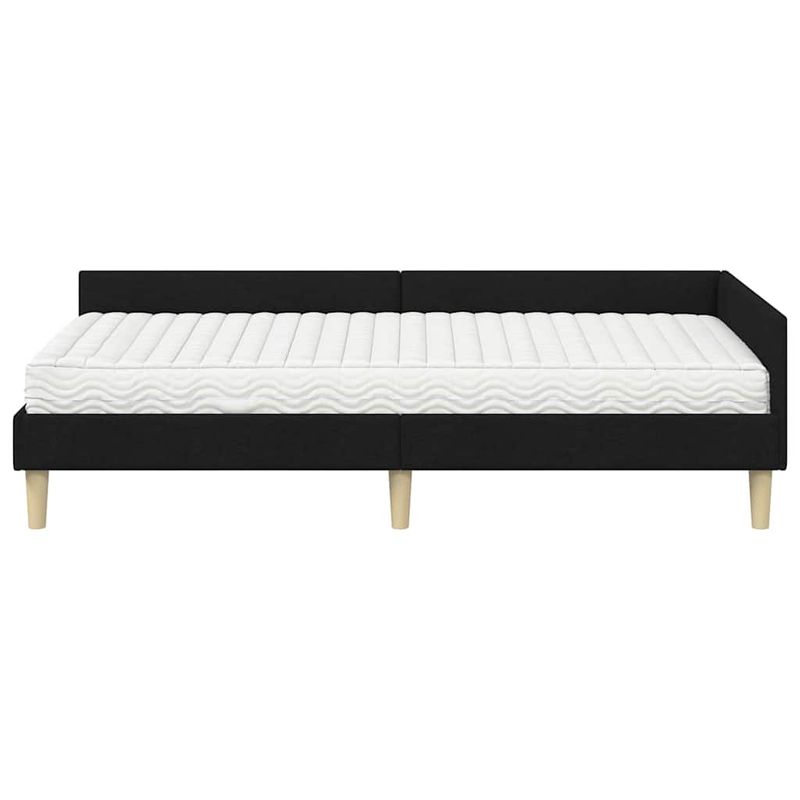 Casa si Gradina - Mobilier - Paturi si accesorii - Paturi - Cadru de pat coltar cu saltea Altele 2 pcs Verde tesatura - Infinity.ro