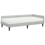 Casa si Gradina - Mobilier - Paturi si accesorii - Paturi - Cadru de pat coltar cu saltea Altele 2 pcs Gri deschis Catifea - Infinity.ro