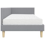 Casa si Gradina - Mobilier - Paturi si accesorii - Paturi - Cadru de pat coltar cu saltea Altele 2 pcs Gri deschis tesatura - Infinity.ro