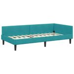 Casa si Gradina - Mobilier - Paturi si accesorii - Paturi - Cadru de pat coltar cu saltea Altele 2 pcs Turcoaz Catifea - Infinity.ro