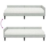 Casa si Gradina - Mobilier - Paturi si accesorii - Paturi - Cadru de pat coltar cu saltea Altele 2 pcs Gri deschis Catifea - Infinity.ro