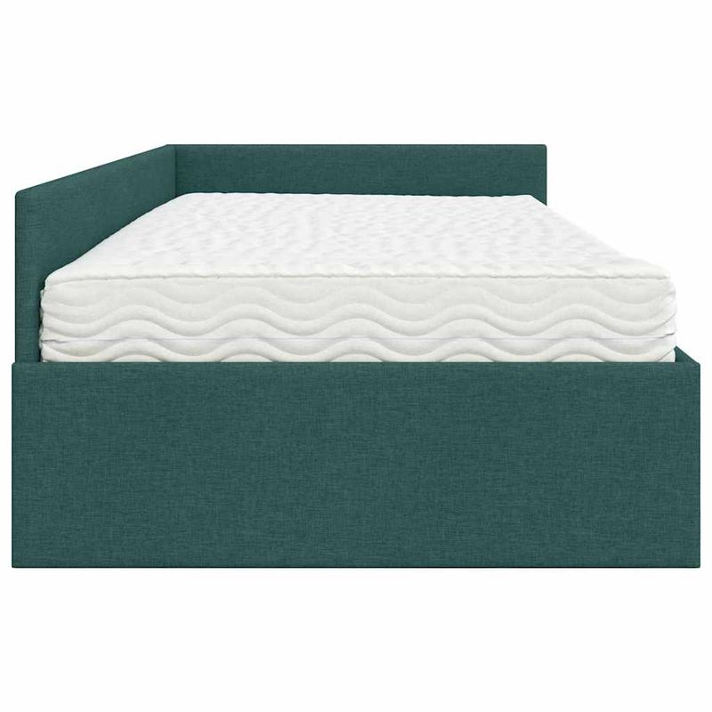Casa si Gradina - Mobilier - Paturi si accesorii - Paturi - Cadru de pat coltar cu saltea Altele 2 pcs Verde tesatura - Infinity.ro