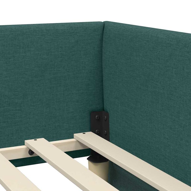 Casa si Gradina - Mobilier - Paturi si accesorii - Paturi - Cadru de pat coltar cu saltea Altele 2 pcs Verde tesatura - Infinity.ro