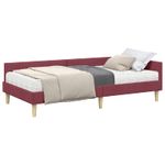 Casa si Gradina - Mobilier - Paturi si accesorii - Paturi - Cadru de pat coltar cu saltea Altele Manual 2 pcs Gri tesatura - Infinity.ro