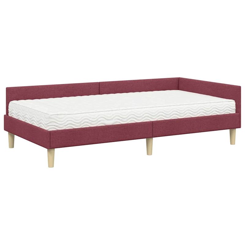 Casa si Gradina - Mobilier - Paturi si accesorii - Paturi - Cadru de pat coltar cu saltea Altele Manual 2 pcs Gri tesatura - Infinity.ro