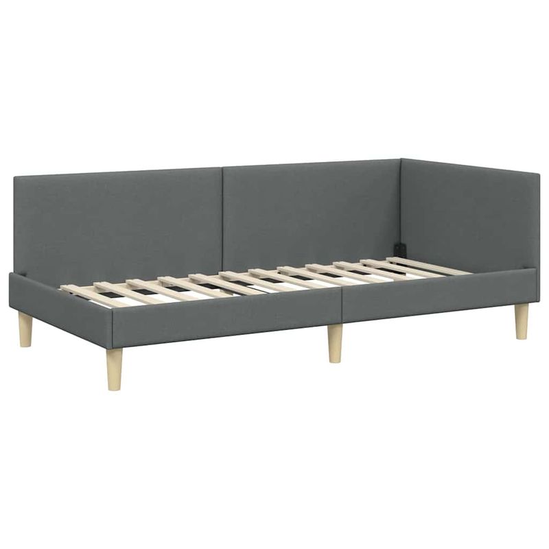 Casa si Gradina - Mobilier - Paturi si accesorii - Paturi - Cadru de pat coltar cu saltea Altele Manual 2 pcs Gri tesatura - Infinity.ro