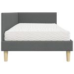 Casa si Gradina - Mobilier - Paturi si accesorii - Paturi - Cadru de pat coltar cu saltea Altele Manual 2 pcs Gri tesatura - Infinity.ro