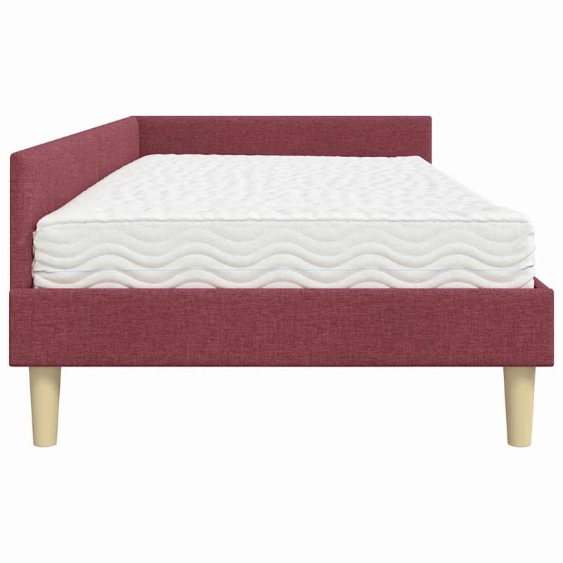 Casa si Gradina - Mobilier - Paturi si accesorii - Paturi - Cadru de pat coltar cu saltea Altele Manual 2 pcs Gri tesatura - Infinity.ro