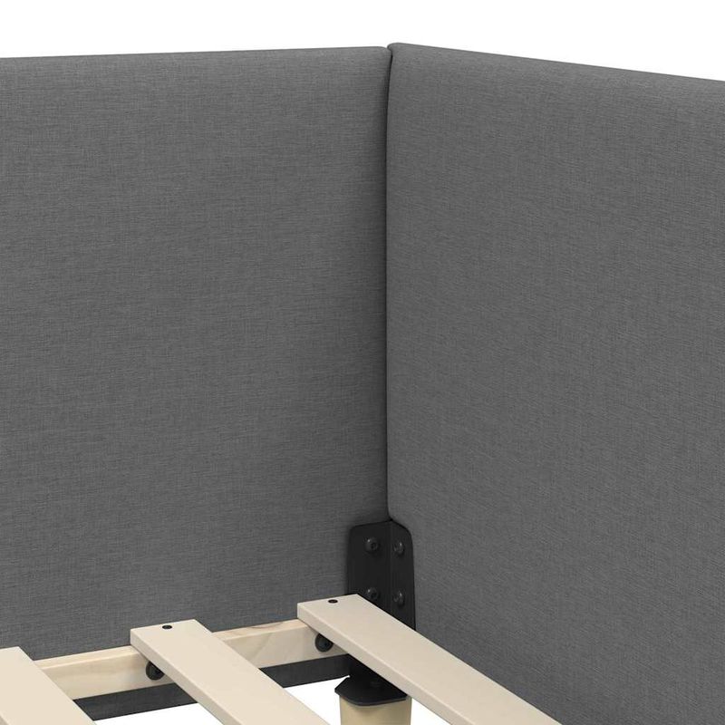 Casa si Gradina - Mobilier - Paturi si accesorii - Paturi - Cadru de pat coltar cu saltea Altele Manual 2 pcs Gri tesatura - Infinity.ro