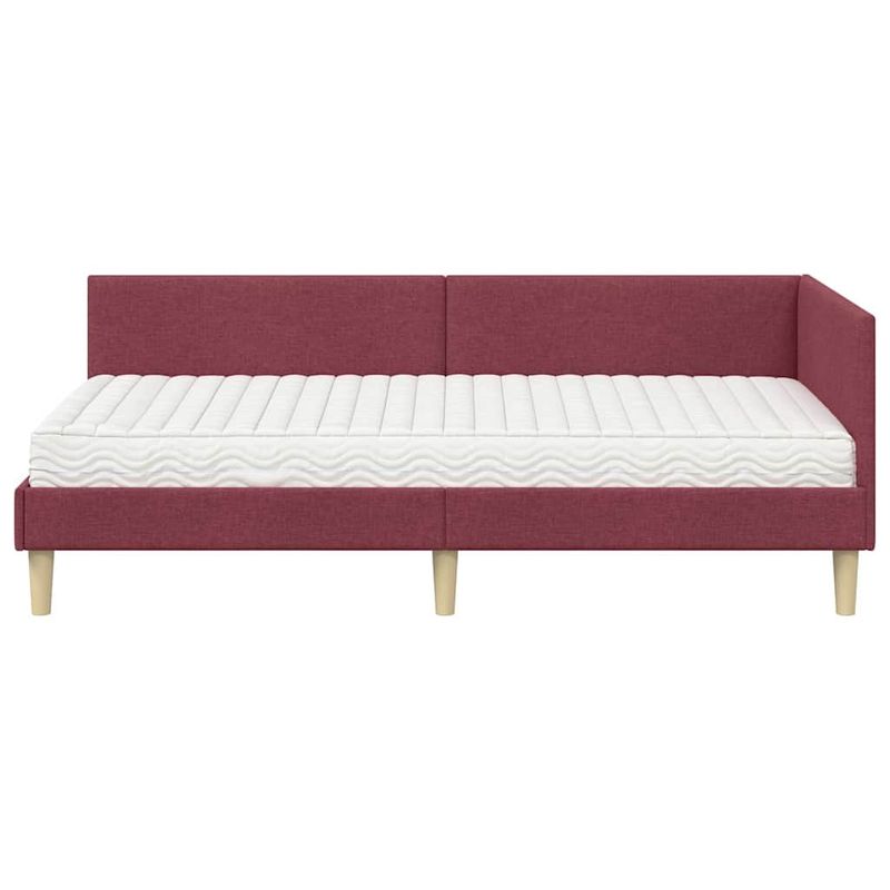 Casa si Gradina - Mobilier - Paturi si accesorii - Paturi - Cadru de pat coltar cu saltea Altele Manual 2 pcs Gri tesatura - Infinity.ro