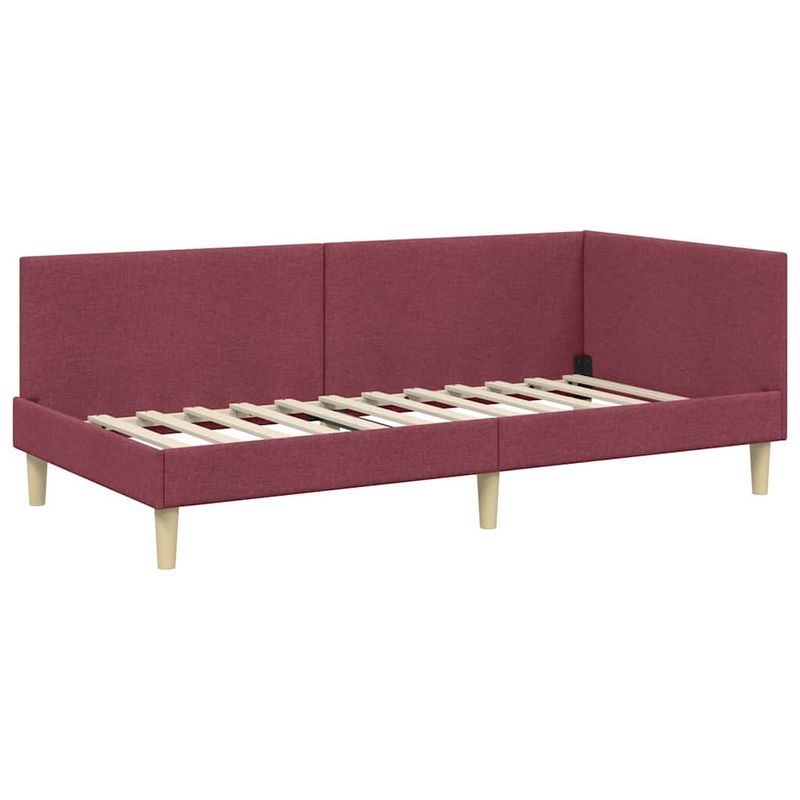 Casa si Gradina - Mobilier - Paturi si accesorii - Paturi - Cadru de pat coltar cu saltea Altele Manual 2 pcs Gri tesatura - Infinity.ro