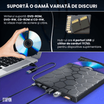 PC, gaming si accesorii - Periferice PC - Unitati optice externe - DVD Writer Extern Portabil Slim Staryon®, USB 3.0, 3x USB-A 2.C340, 1x USB-C 3.0, Cititor De Carduri, Negru - Infinity.ro