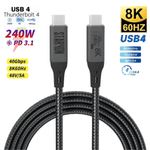 Laptop, Telefoane si Tablete - Telefoane mobile si accesorii - Accesorii Telefoane - Cabluri si adaptoare telefoane - Cablu de date USB4 300 cm, USB-C la USB-C, transfer date 40Gbps, incarcare rapida 240W, suport video 8K@60Hz - Infinity.ro