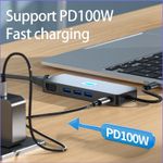 PC, gaming si accesorii - Retelistica - Hub-uri - Hub Adaptor Multiport 11 in 1 USB-C 3.2 Staryon® la HDMI / DP / VGA / Ethernet / Card Reader / 3.5-mm Jack Audio - Infinity.ro