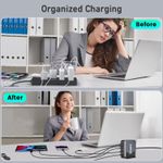 Laptop, Telefoane si Tablete - Telefoane mobile si accesorii - Accesorii Telefoane - Incarcatoare telefoane - Statie de Incarcare USB 220W GaN PRO 6 in 1, 4 USB-C & 2 USB-A, Staryon®, Negru - Infinity.ro