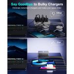 Laptop, Telefoane si Tablete - Telefoane mobile si accesorii - Accesorii Telefoane - Incarcatoare telefoane - Statie Incarcare Rapida Putere Cumulata 440W GaN Pro 8 in 1 Incarcator Universal Laptop, Telefon, Tableta - Infinity.ro
