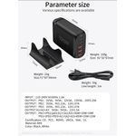 Laptop, Telefoane si Tablete - Telefoane mobile si accesorii - Accesorii Telefoane - Incarcatoare telefoane - Statie de Incarcare USB 120W GaN PRO 6 in 1, 3 USB-C & 3 USB-A, Staryon®, Negru - Infinity.ro