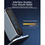 PC, gaming si accesorii - Retelistica - Hub-uri - Hub Adaptor Multiport 12 in 1 USB-C 3.1 Staryon® la HDMI 4K / VGA/ Card Reader / 3.5mm Jack Audio, Gri - Infinity.ro