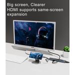 PC, gaming si accesorii - Retelistica - Hub-uri - Hub Adaptor Multiport 7 in 1 USB-C 3.1 Staryon® la HDMI 4K / LAN Ethernet (1000 MB/S) / TF si SD Card Reader, Gri - Infinity.ro