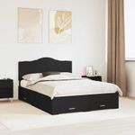 Casa si Gradina - Mobilier - Paturi si accesorii - Paturi - Cadru de pat cu headboard Negru 140 x 190 cm Lemn compozit - Infinity.ro
