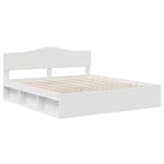 Casa si Gradina - Mobilier - Paturi si accesorii - Paturi - Cadru de pat cu headboard Alb 180 x 200 cm Lemn de pin masiv - Infinity.ro