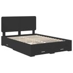 Casa si Gradina - Mobilier - Paturi si accesorii - Paturi - Cadru de pat cu headboard Negru 160 x 200 cm Lemn compozit - Infinity.ro