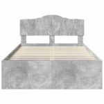 Casa si Gradina - Mobilier - Paturi si accesorii - Paturi - Cadru de pat cu headboard Beton 120 x 200 cm Lemn de pin masiv - Infinity.ro