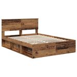 Casa si Gradina - Mobilier - Paturi si accesorii - Paturi - Cadru de pat cu headboard Lemn vechi 140 x 190 cm Lemn compozit - Infinity.ro