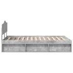 Casa si Gradina - Mobilier - Paturi si accesorii - Paturi - Cadru de pat cu headboard Beton 120 x 200 cm Lemn de pin masiv - Infinity.ro
