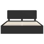 Casa si Gradina - Mobilier - Paturi si accesorii - Paturi - Cadru de pat cu headboard Negru 180 x 200 cm Lemn de pin masiv - Infinity.ro