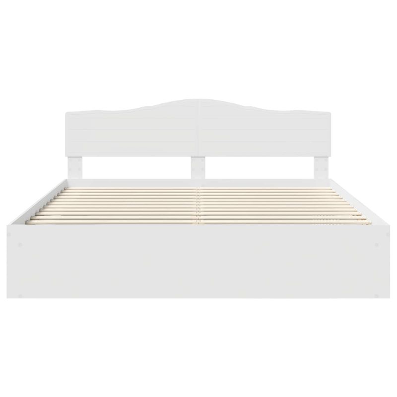 Casa si Gradina - Mobilier - Paturi si accesorii - Paturi - Cadru de pat cu headboard Alb 180 x 200 cm Lemn de pin masiv - Infinity.ro