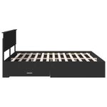 Casa si Gradina - Mobilier - Paturi si accesorii - Paturi - Cadru de pat cu headboard Negru 180 x 200 cm Lemn compozit - Infinity.ro