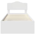 Casa si Gradina - Mobilier - Paturi si accesorii - Paturi - Cadru de pat cu headboard Alb 75 x 190 cm Lemn de pin masiv - Infinity.ro