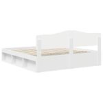 Casa si Gradina - Mobilier - Paturi si accesorii - Paturi - Cadru de pat cu headboard Alb 180 x 200 cm Lemn de pin masiv - Infinity.ro