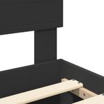 Casa si Gradina - Mobilier - Paturi si accesorii - Paturi - Cadru de pat cu headboard Negru 140 x 190 cm Lemn compozit - Infinity.ro