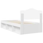Casa si Gradina - Mobilier - Paturi si accesorii - Paturi - Cadru de pat cu headboard Alb 75 x 190 cm Lemn de pin masiv - Infinity.ro