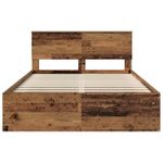 Casa si Gradina - Mobilier - Paturi si accesorii - Paturi - Cadru de pat cu headboard Lemn vechi 140 x 190 cm Lemn compozit - Infinity.ro